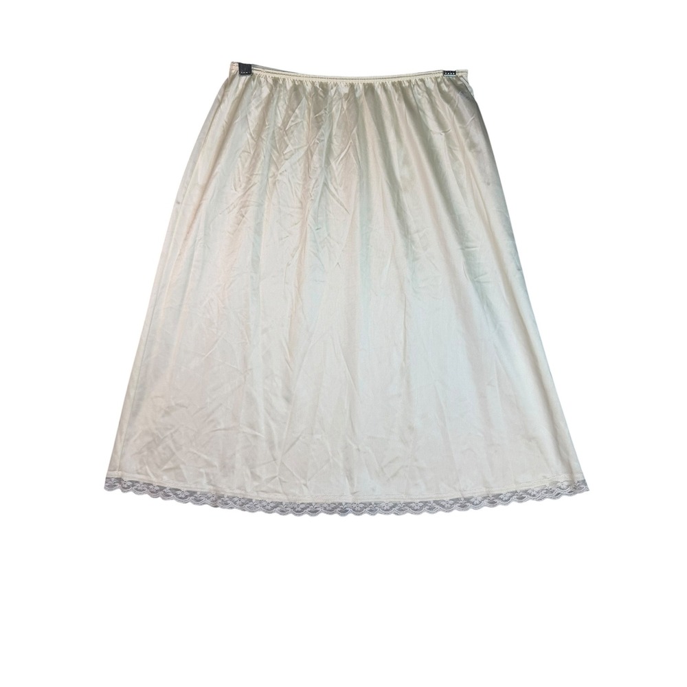 Warners Vintage Half Slip Cream Lace Trim Style 55300 Made in USA Large 23 Inch